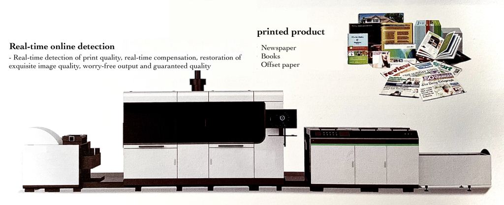 Macchina per la stampa digitale rotativa inkjet per la stampa di giornali libri e carta off-set da bobina a bobina